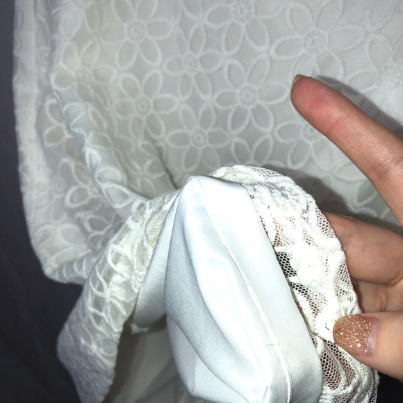 Adrianna Papell White Floral Embroidered Dress 6 - Picture 8 of 12